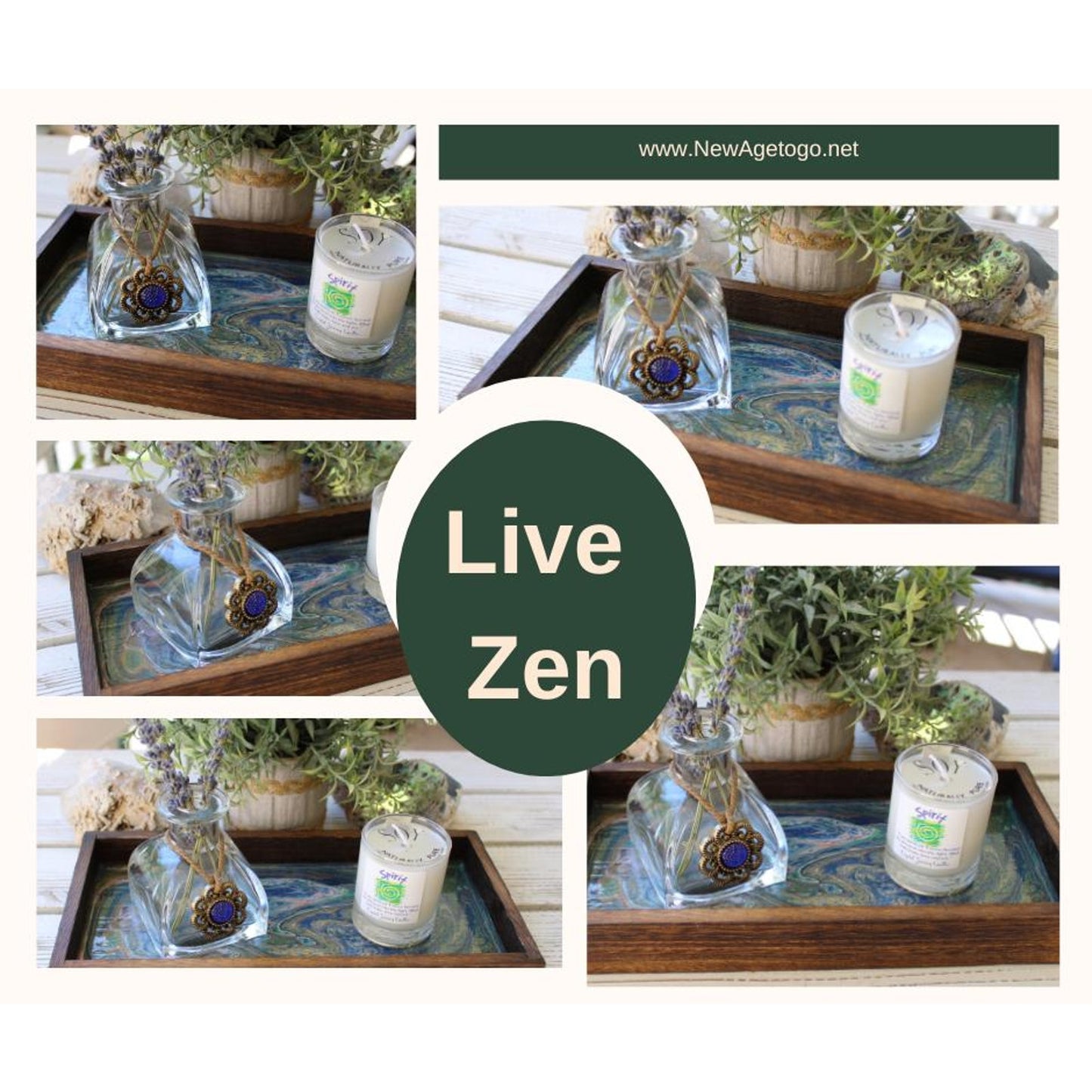 Candle Holder Tray with Spirit Candle