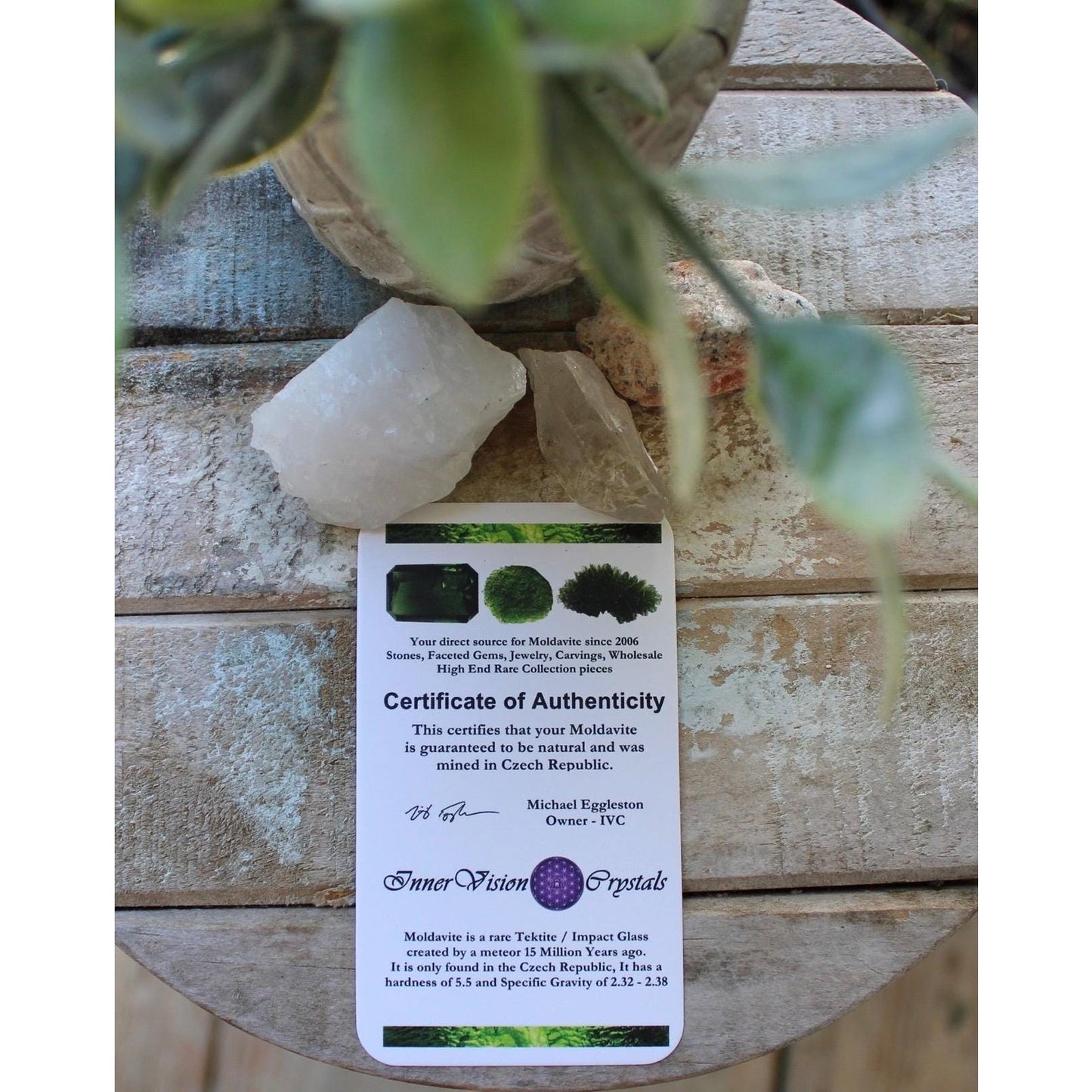 Authentic Moldavite Pendulum | 1.08 Gram Raw Moldavite | Dragon Blood Stone | Includes Certificate of Authenticity Handmade Divination Tool