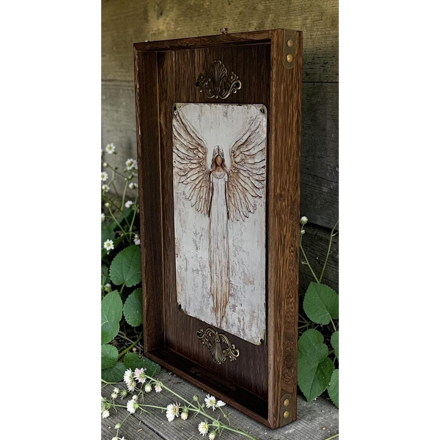 Guardian Angel Wall Art | Handmade Angel Wall Hanging | Rustic Farmhouse Decor | Inspirational Angel Artwork | Spiritual Home Decor |