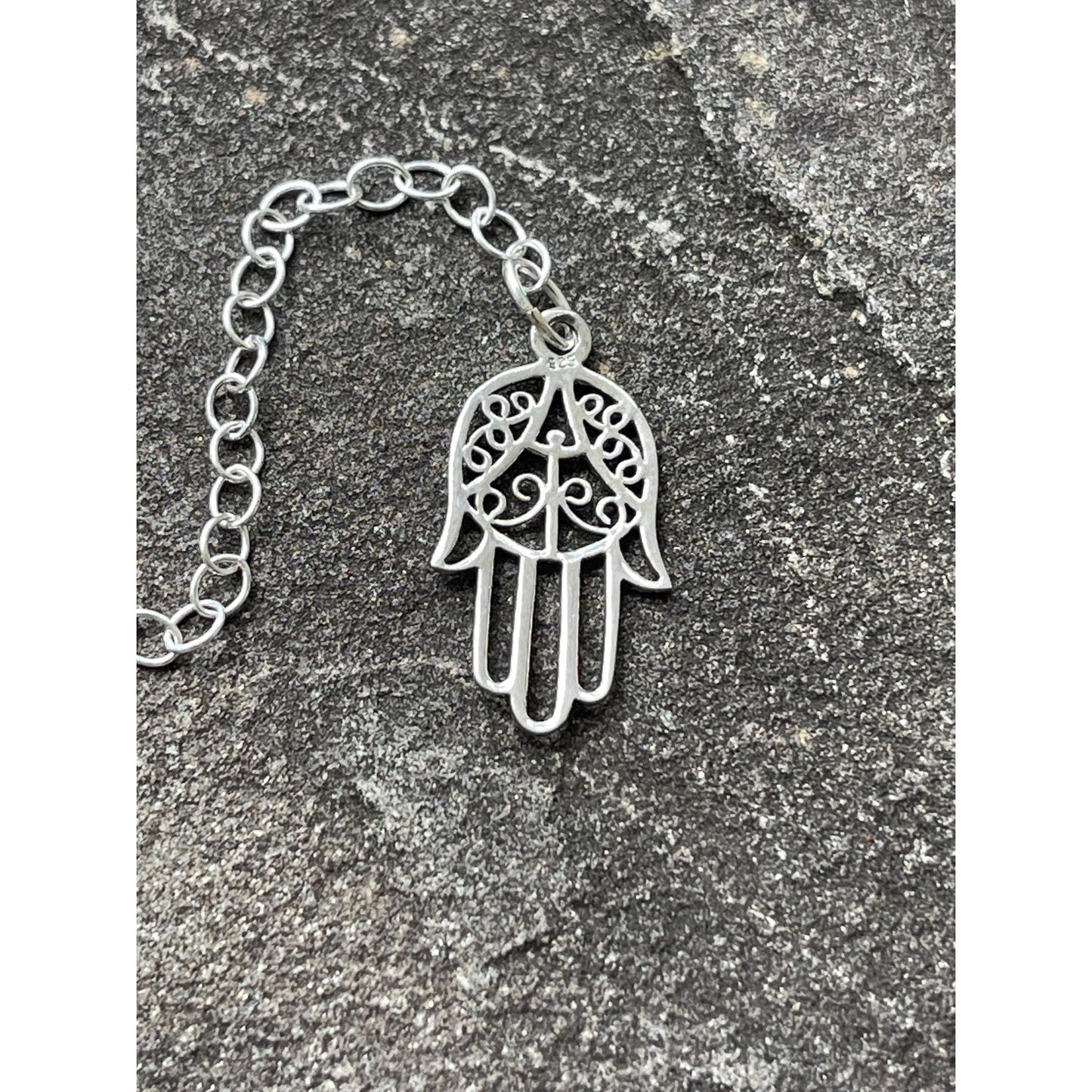 Lapis Lazuli Pendulum with Sterling Silver Hamsa Hand
