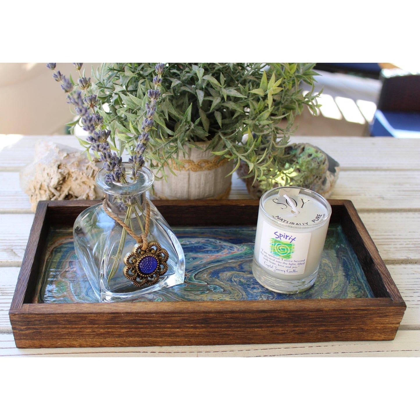 Candle Holder Tray with Spirit Candle