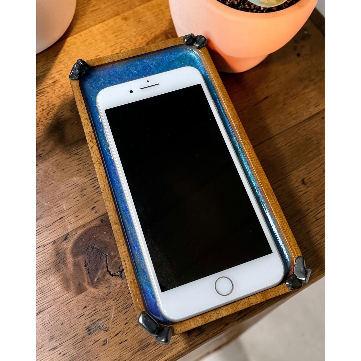 EMF Shield Neutralizer Cell Phone Holder with Petrovsky AA Shungite 7.5" x 4"