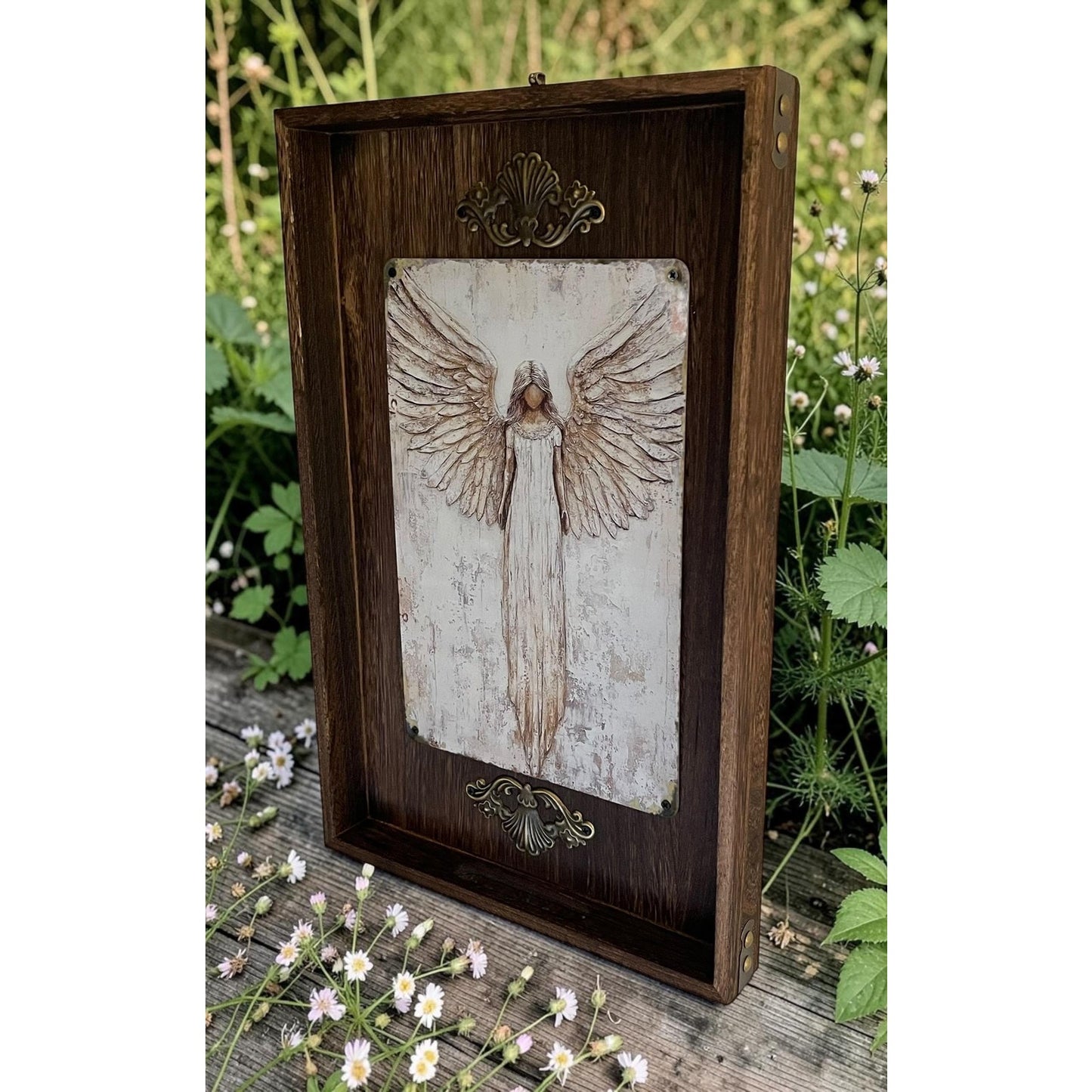Guardian Angel Wall Art | Handmade Angel Wall Hanging | Rustic Farmhouse Decor | Inspirational Angel Artwork | Spiritual Home Decor |