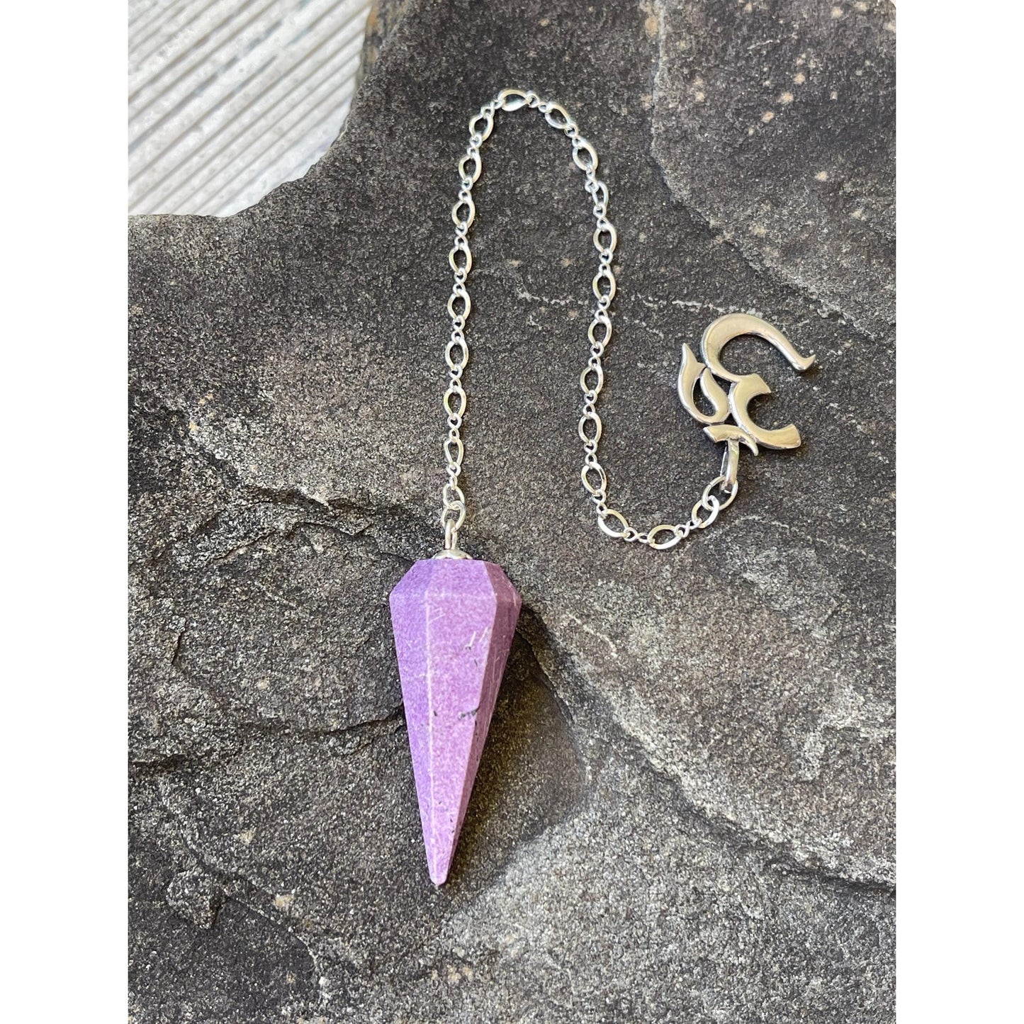 Sterling Silver OM Stichtite Pendulum