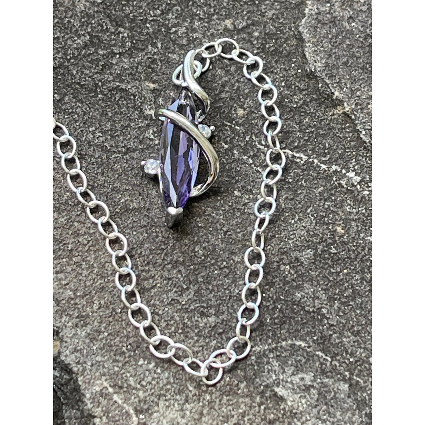 Ruby Feldspar & Amethyst Sterling Silver Pendulum