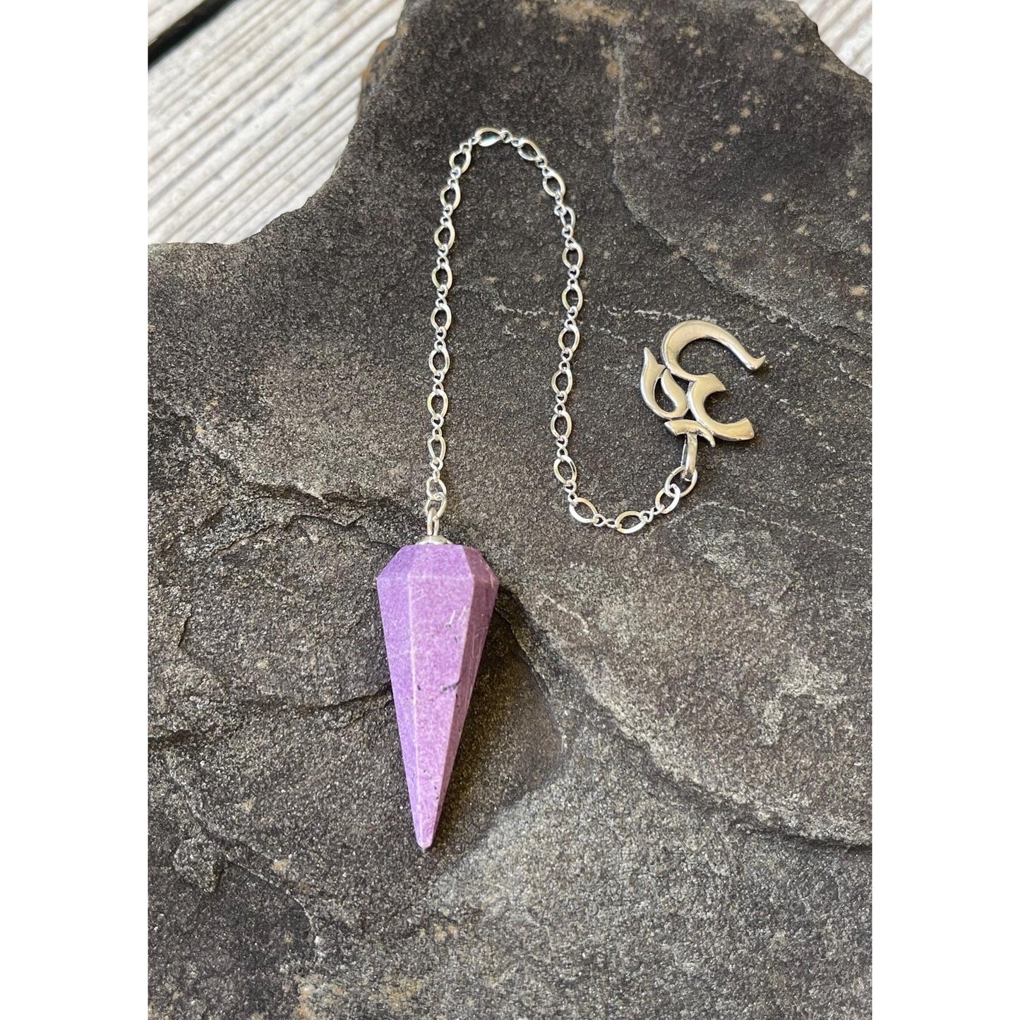 Sterling Silver OM Stichtite Pendulum