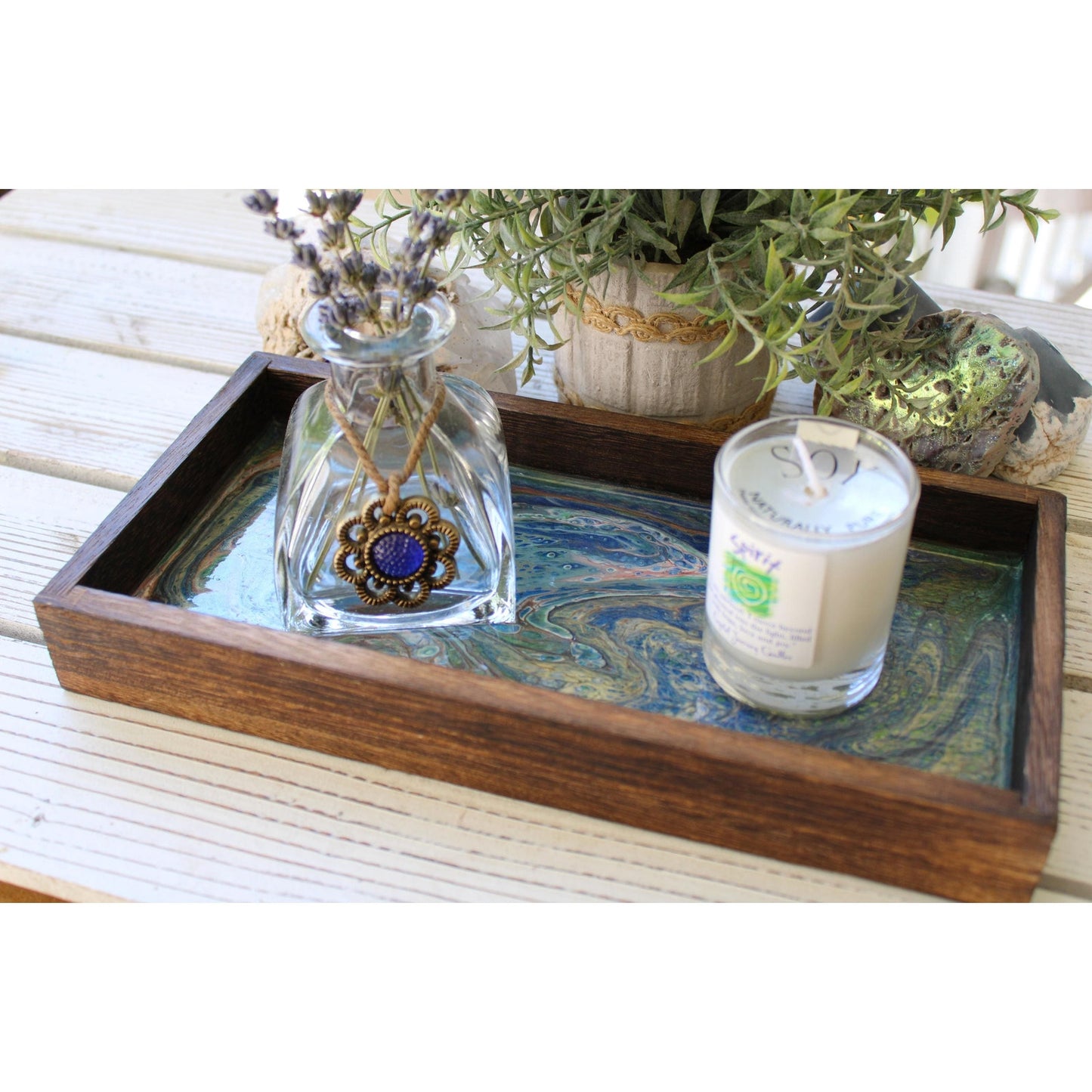 Candle Holder Tray with Spirit Candle