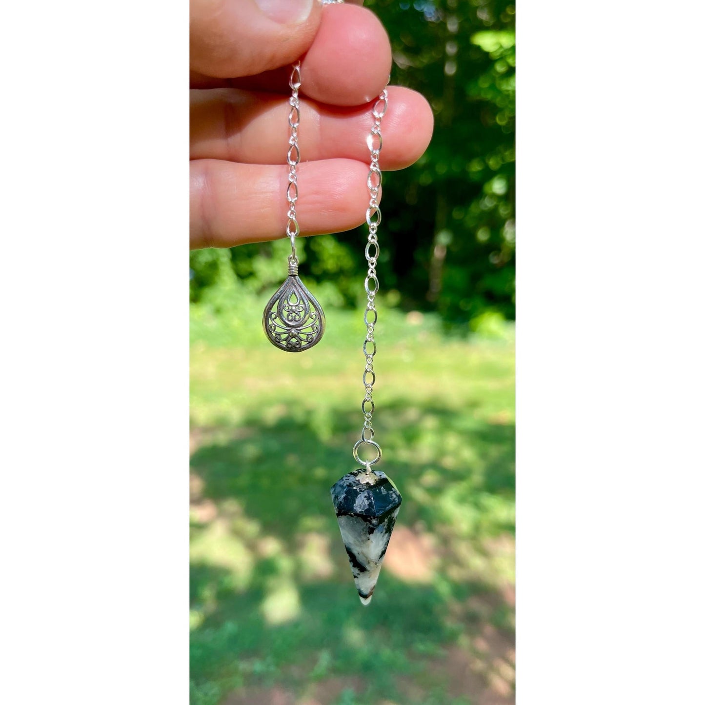 Sterling Silver Moonstone Pendulum