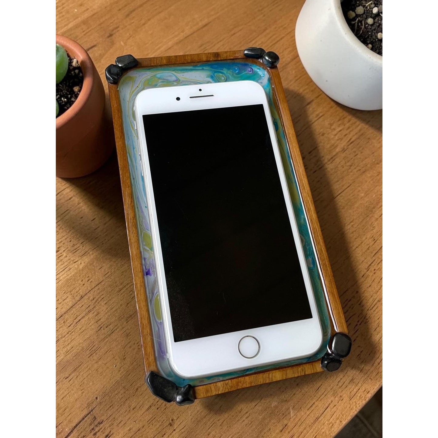 EMF Shield Neutralizer Cell Phone Holder with Petrovsky AA Shungite 7.5" x 4"